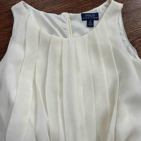 New! POLO RALPH LAUREN Dress ivory Big Girl Preppy Classic size 12. - Picture 2 of 5